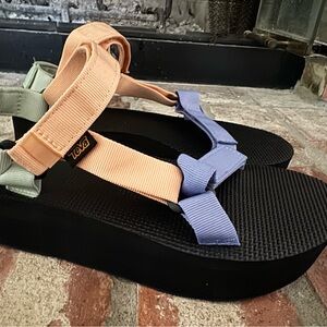 Teva Multicolor Platform Sandals